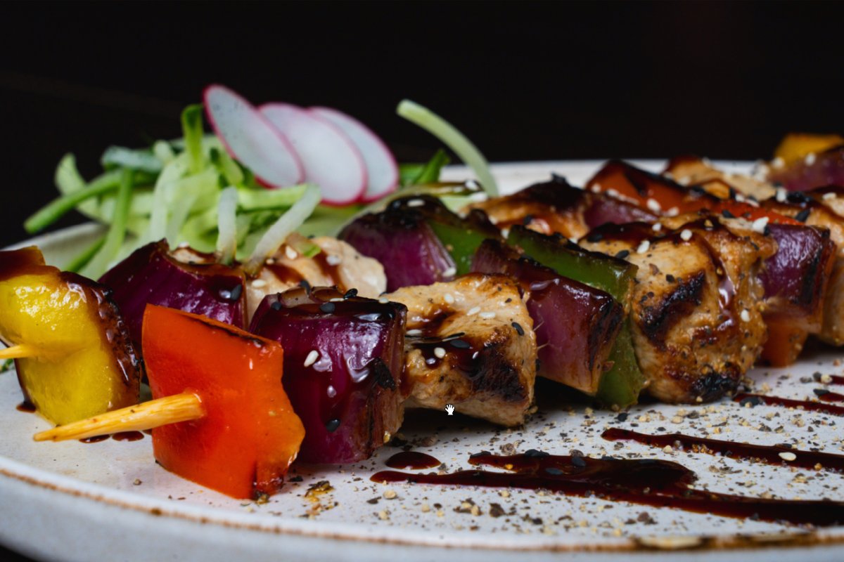 Spiezen van de Teppanyaki Grill bij Wok 24 Schiedam 